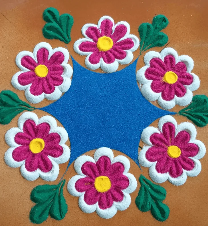 Brihaspati Puja Rangoli Design 3