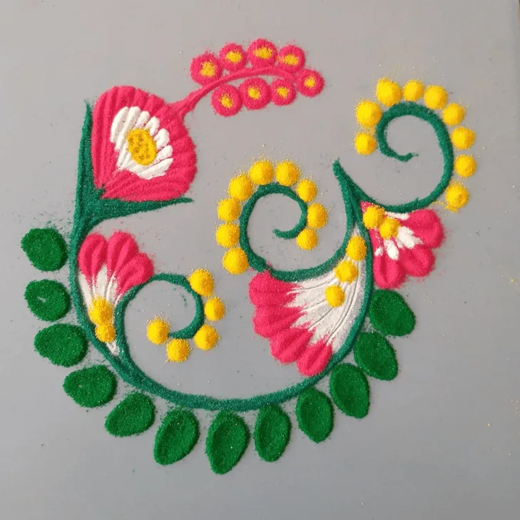Brihaspati Puja Rangoli Design 5