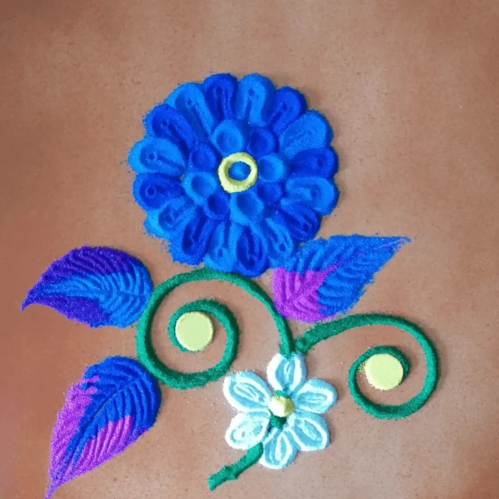 Brihaspati Puja Rangoli Design 7