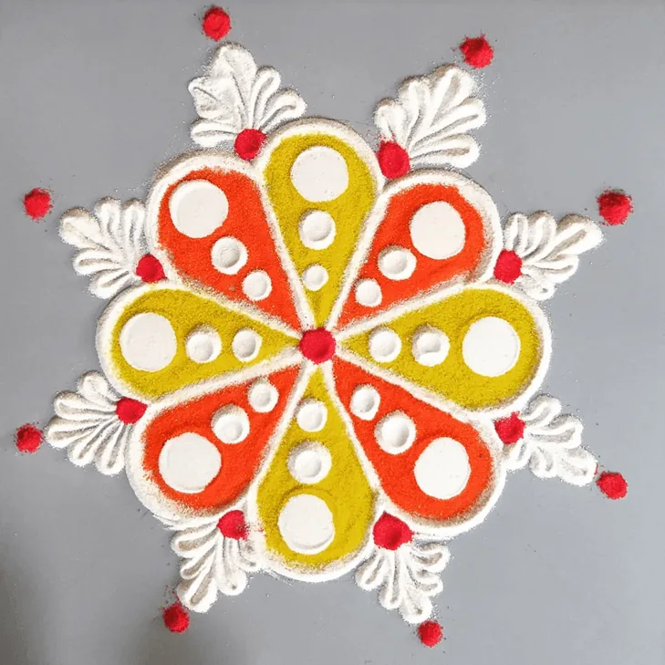 Brihaspati Puja Rangoli Design 9